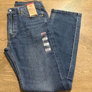 Men's Levi's 505 Eco Ease Straight Leg Reg Fit Blue Jeans Size 33 X 32 NEWwTAGS